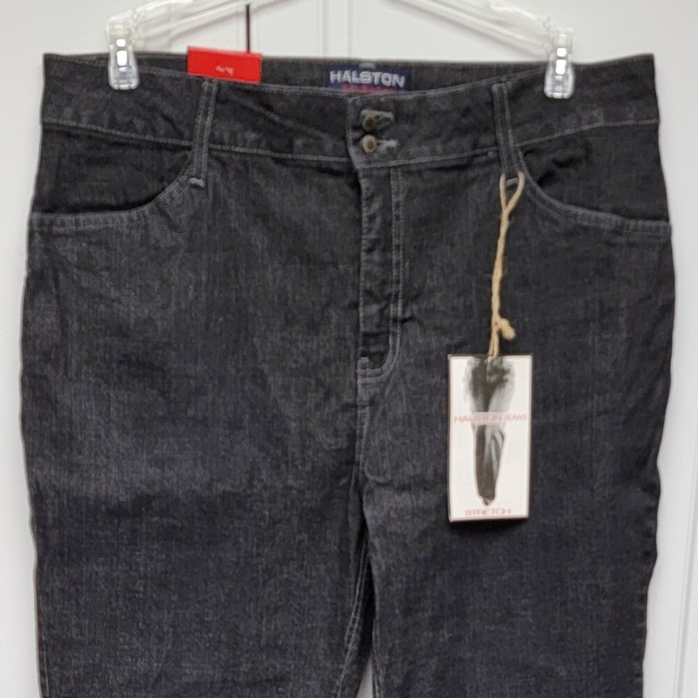Black Halston Jeanswear Stretch Jeans New with Tags Size 16